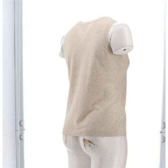 NWT MODERN SOUL COMFORT YARN CABLE KNIT SWEATER TANK OATMEAL HEATHER XXS - Picture 7 of 13